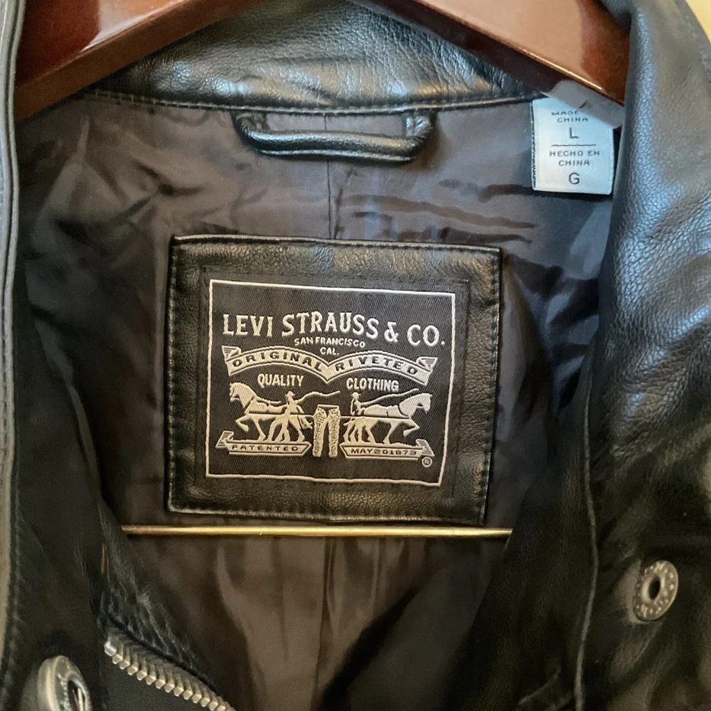 LEVI’S STRAUSS Motocross Racer Zip Jacket Size L Faux Leather